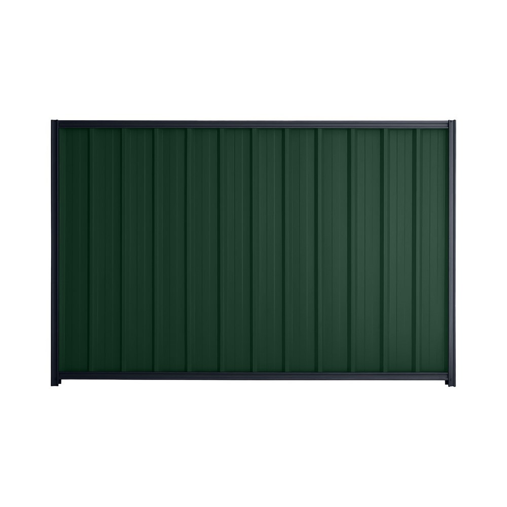Good Neighbour® Superdek® 1500mm High Fence Panel Sheet: Caulfield Green Post/Track: Dark Stone