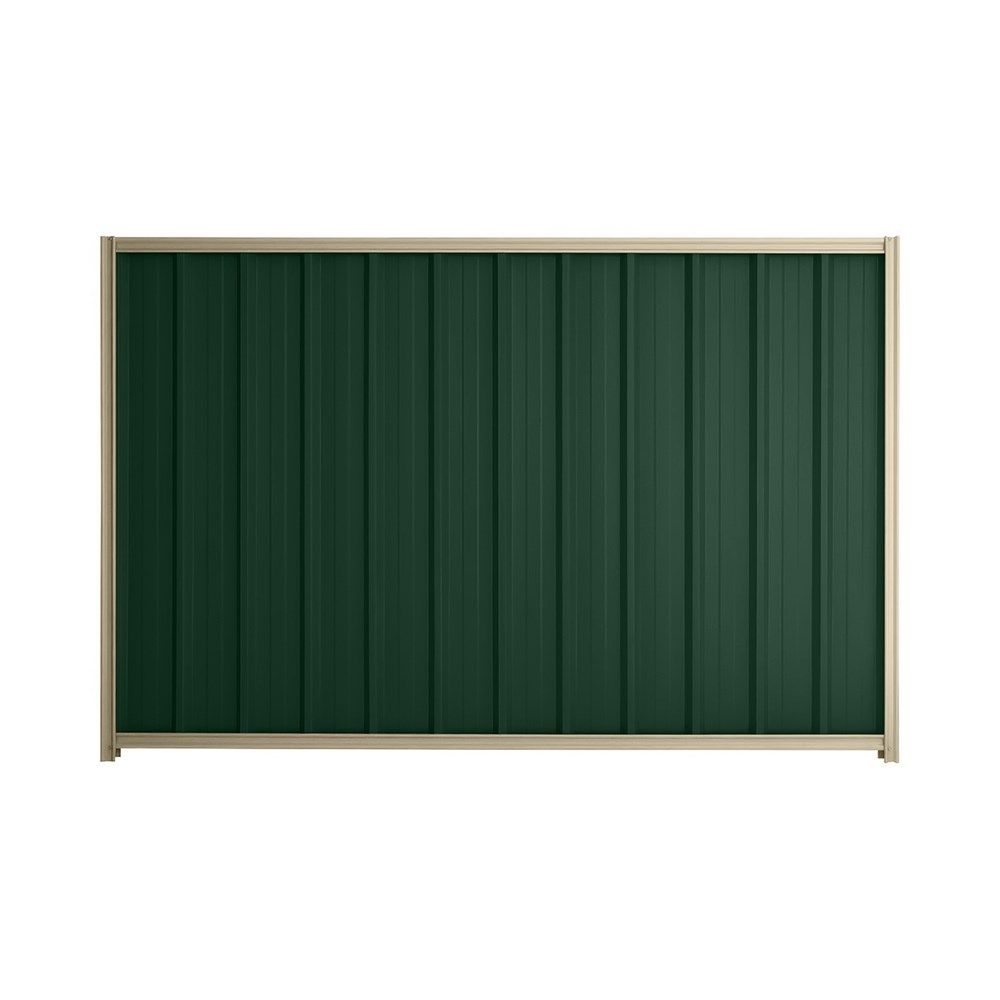 Good Neighbour® Superdek® 1500mm High Fence Panel Sheet: Caulfield Green Post/Track: Merino