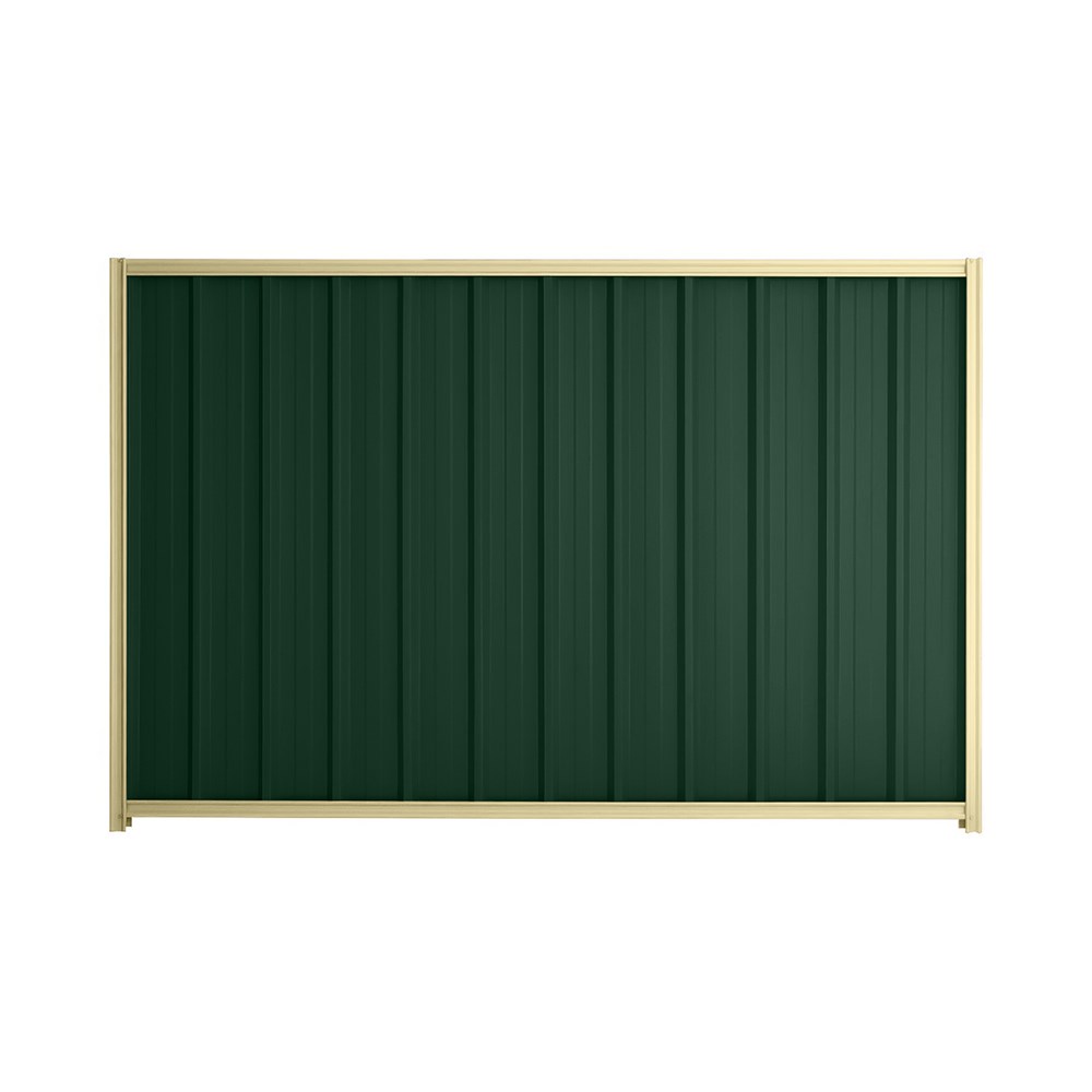 Good Neighbour® Superdek® 1500mm High Fence Panel Sheet: Caulfield Green Post/Track: Primrose