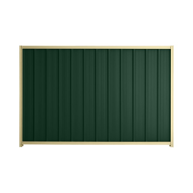 Good Neighbour® Superdek® 1500mm High Fence Panel Sheet: Caulfield Green Post/Track: Primrose