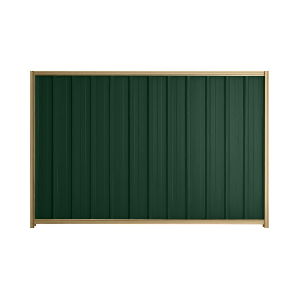 Good Neighbour® Superdek® 1500mm High Fence Panel Sheet: Caulfield Green Post/Track: Wheat