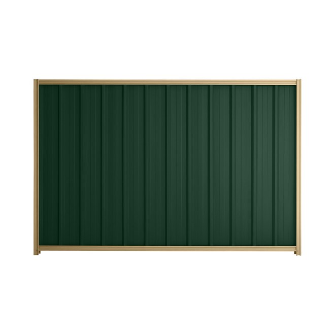 Good Neighbour® Superdek® 1500mm High Fence Panel Sheet: Caulfield Green Post/Track: Wheat
