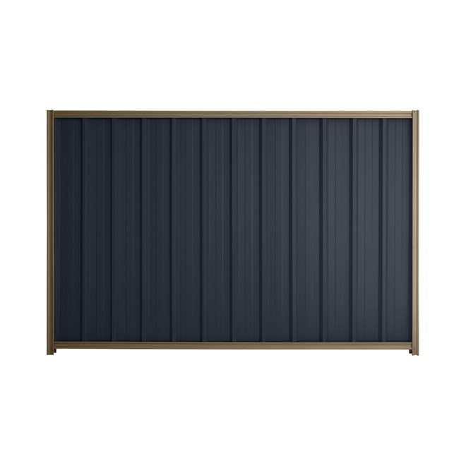 Good Neighbour® Superdek® 1500mm High Fence Panel Sheet: Dark Stone Post/Track: Beige