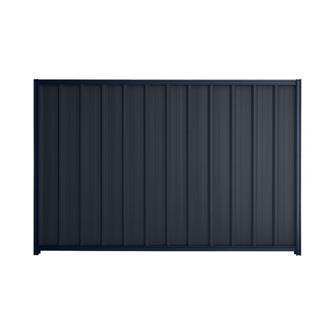 Good Neighbour® Superdek® 1500mm High Fence Panel Sheet: Dark Stone Post/Track: Mountain Blue
