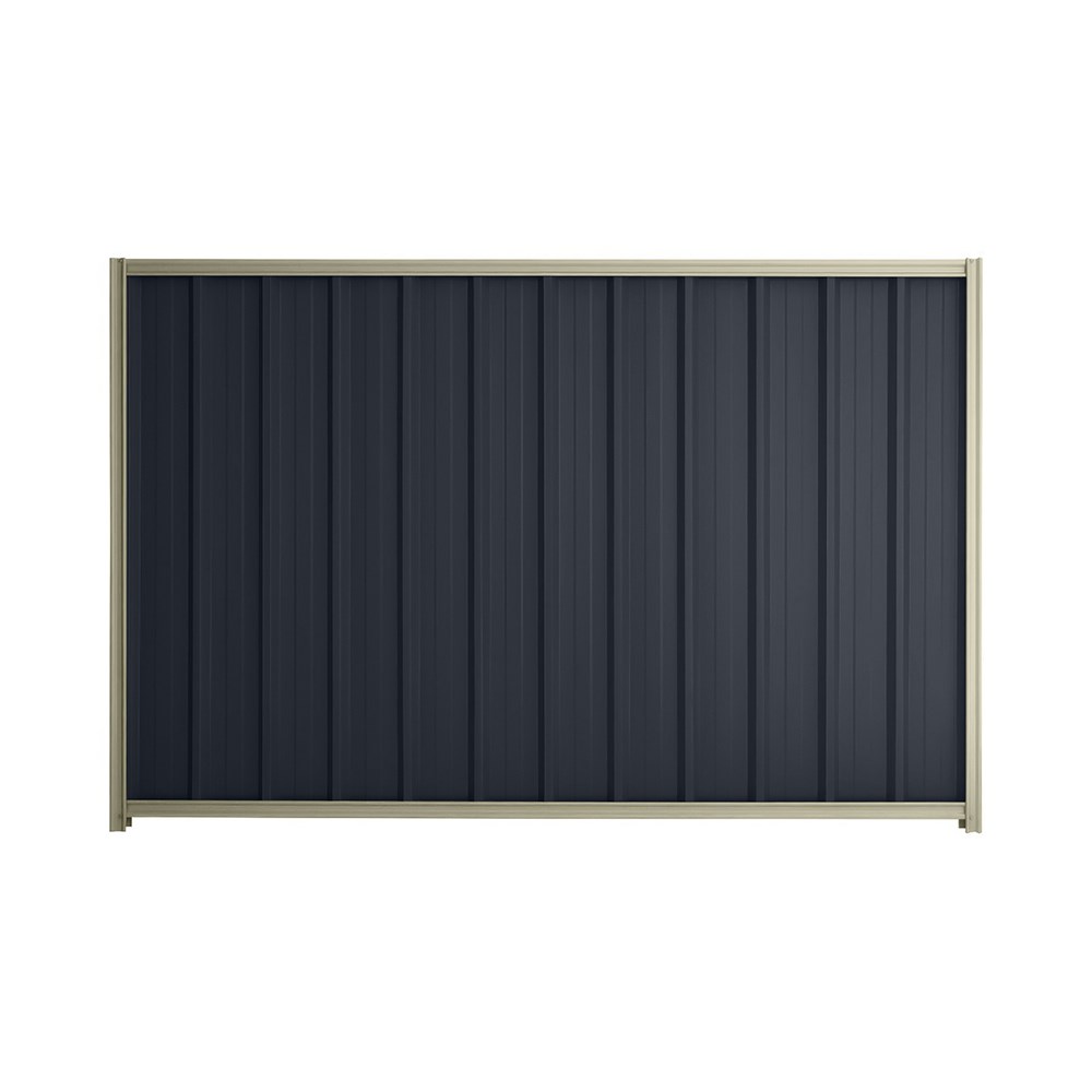 Good Neighbour® Superdek® 1500mm High Fence Panel Sheet: Dark Stone Post/Track: Moss Vale Sand