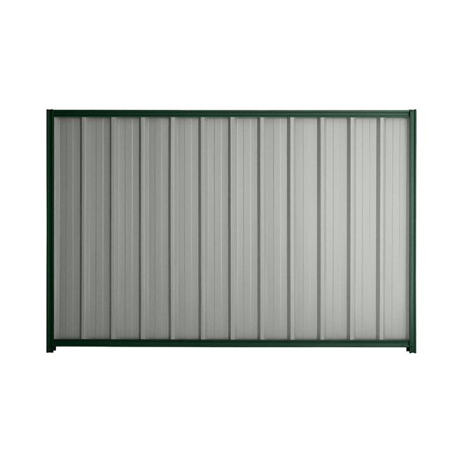 Good Neighbour® Superdek® 1500mm High Fence Panel Sheet: Gull Grey Post/Track: Caulfield Green