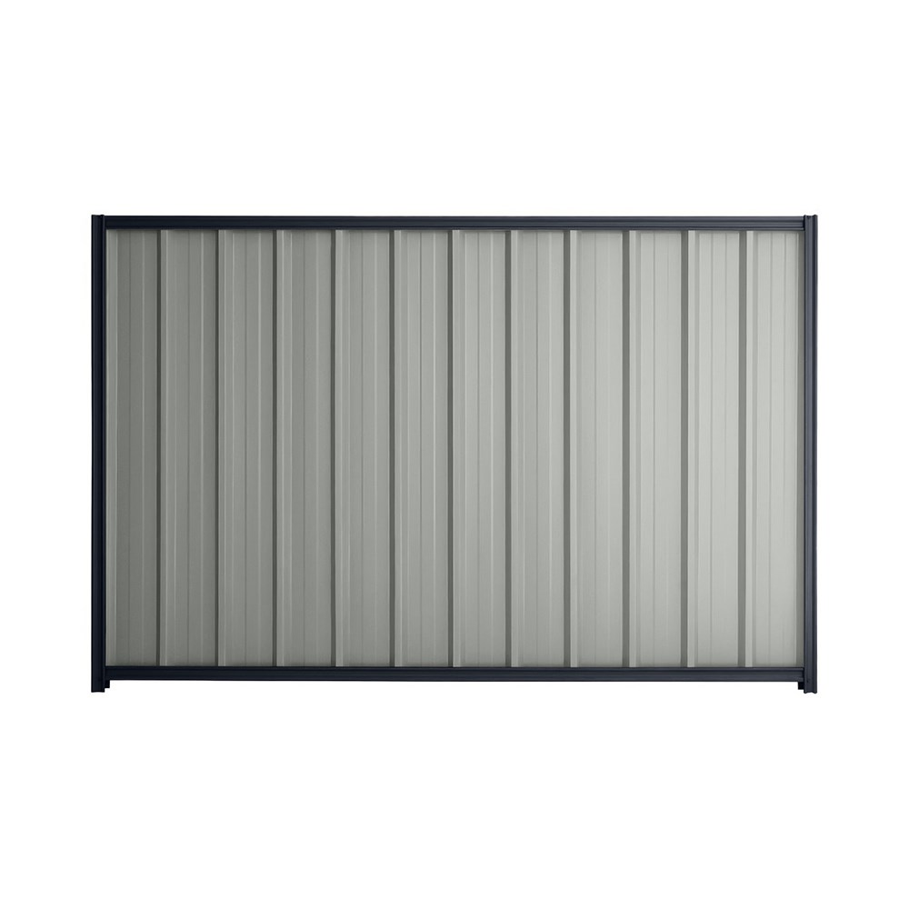 Good Neighbour® Superdek® 1500mm High Fence Panel Sheet: Gull Grey Post/Track: Dark Stone