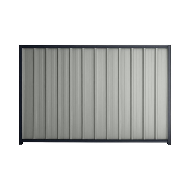 Good Neighbour® Superdek® 1500mm High Fence Panel Sheet: Gull Grey Post/Track: Dark Stone