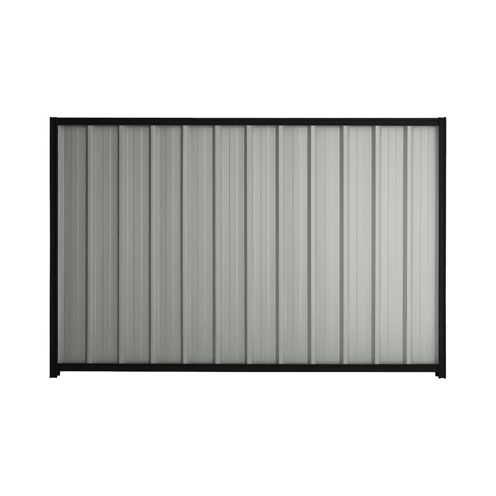 Good Neighbour® Superdek® 1500mm High Fence Panel Sheet: Gull Grey Post/Track: Ebony