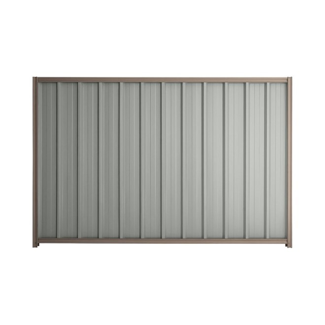 Good Neighbour® Superdek® 1500mm High Fence Panel Sheet: Gull Grey Post/Track: Marsh
