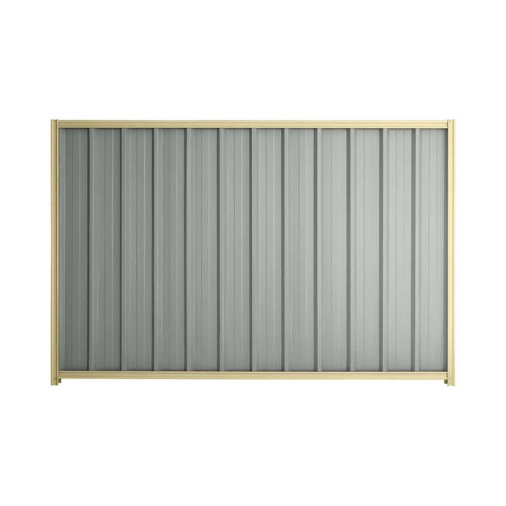 Good Neighbour® Superdek® 1500mm High Fence Panel Sheet: Gull Grey Post/Track: Primrose