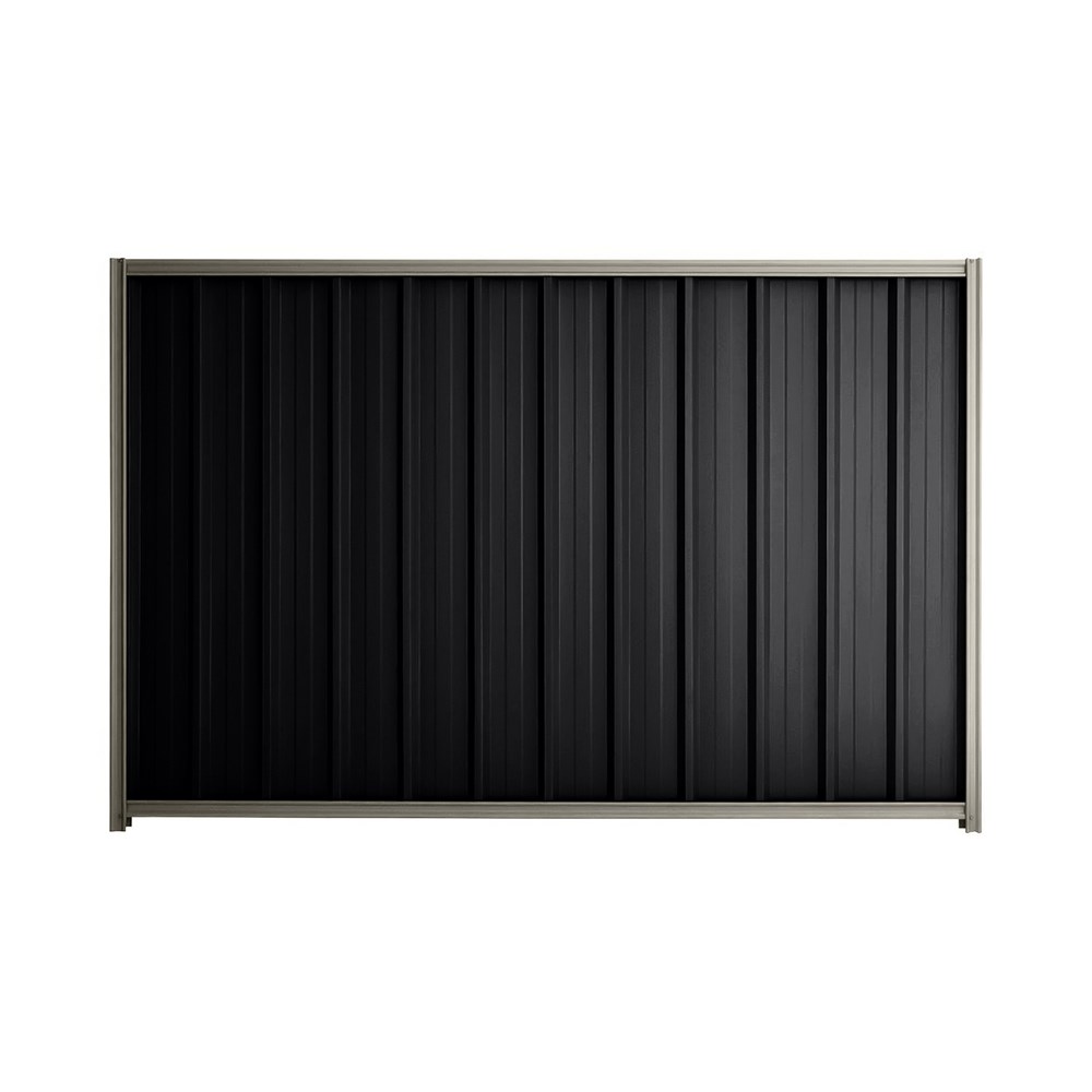 Good Neighbour® Superdek® 1500mm High Fence Panel Sheet: Gun Metal Grey Post/Track: Birch