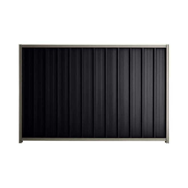 Good Neighbour® Superdek® 1500mm High Fence Panel Sheet: Gun Metal Grey Post/Track: Birch