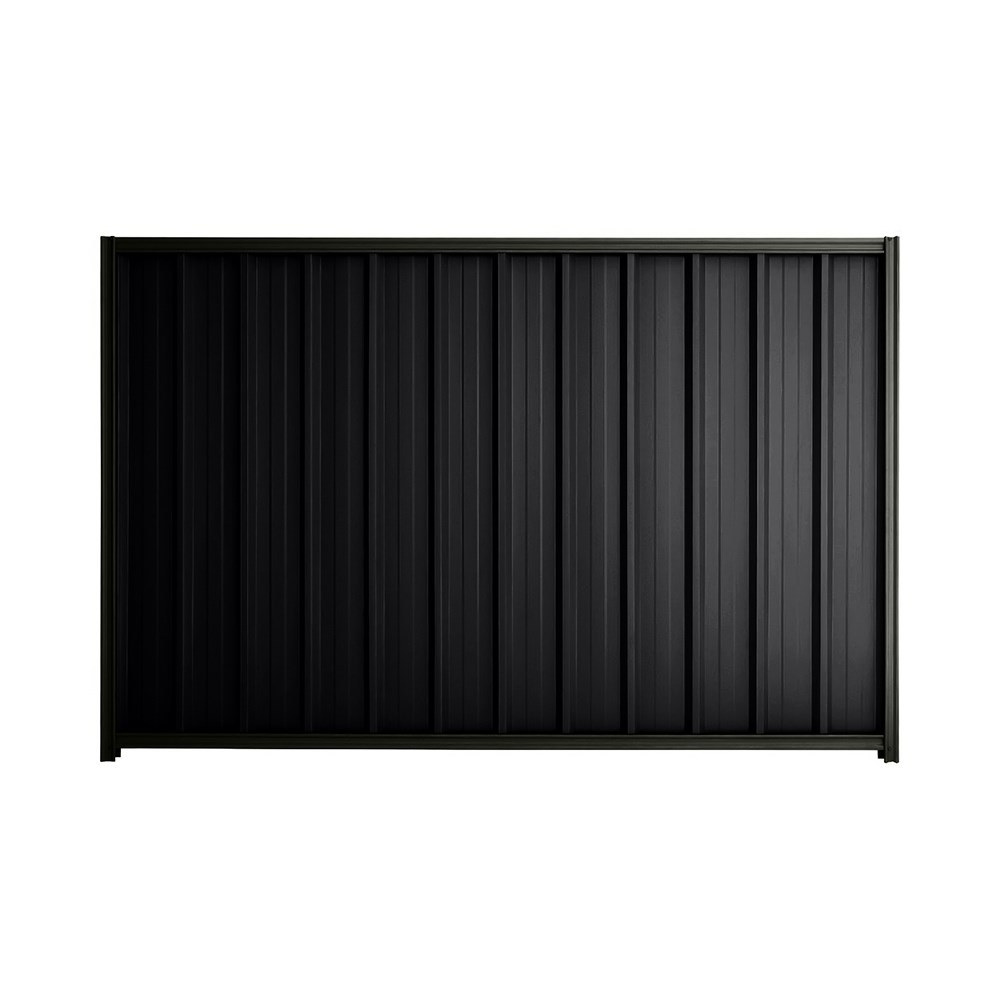 Good Neighbour® Superdek® 1500mm High Fence Panel Sheet: Gun Metal Grey Post/Track: Slate Grey