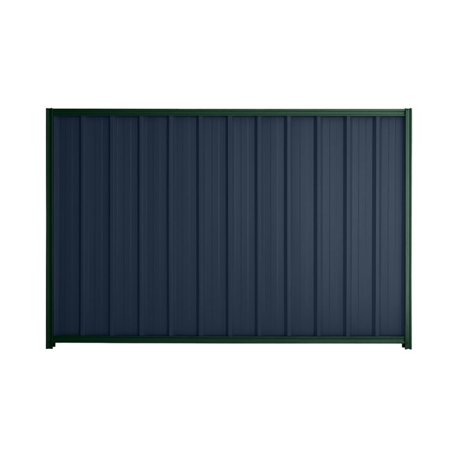Good Neighbour® Superdek® 1500mm High Fence Panel Sheet: Mountain Blue Post/Track: Caulfield Green