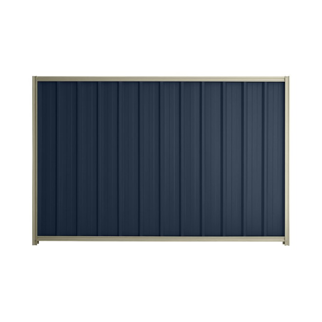 Good Neighbour® Superdek® 1500mm High Fence Panel Sheet: Mountain Blue Post/Track: Moss Vale Sand