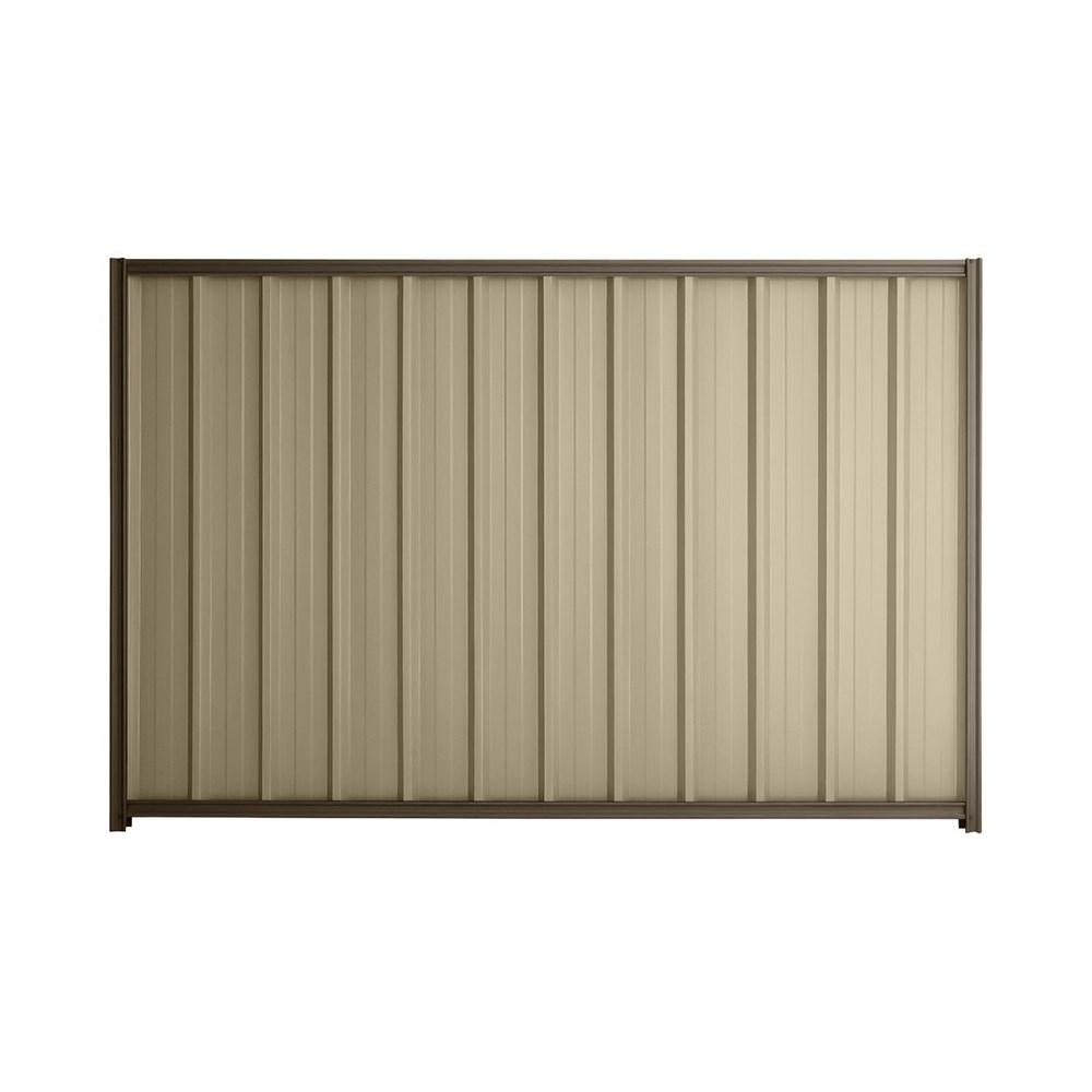 Good Neighbour® Superdek® 1500mm High Fence Panel Sheet: Merino Post/Track: Banyan Brown