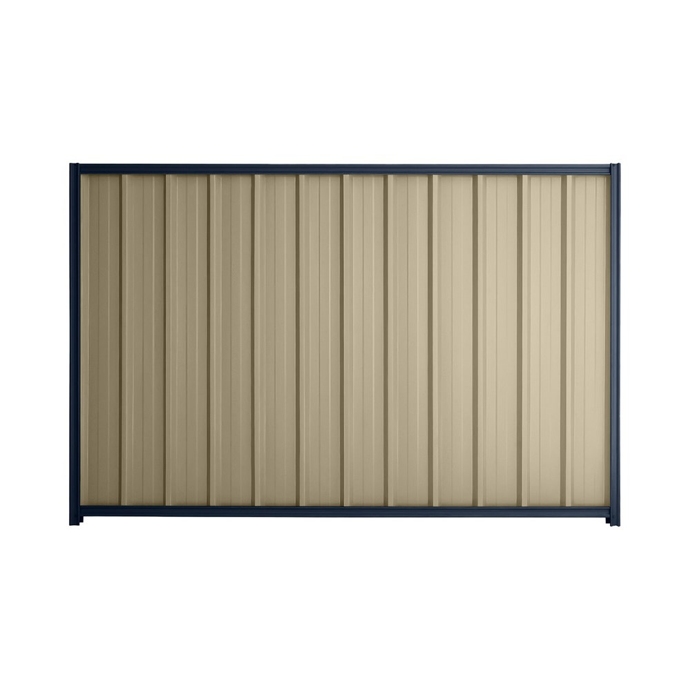 Good Neighbour® Superdek® 1500mm High Fence Panel Sheet: Merino Post/Track: Mountain Blue