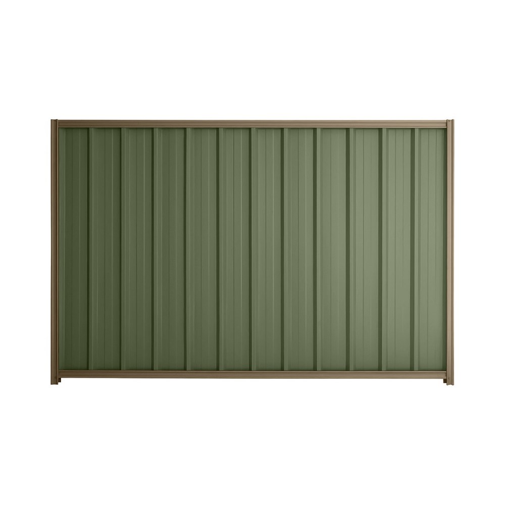 Good Neighbour® Superdek® 1500mm High Fence Panel Sheet: Mist Green Post/Track: Beige