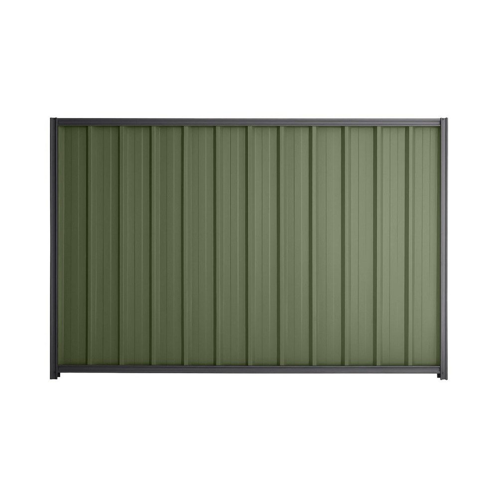Good Neighbour® Superdek® 1500mm High Fence Panel Sheet: Mist Green Post/Track: Granite