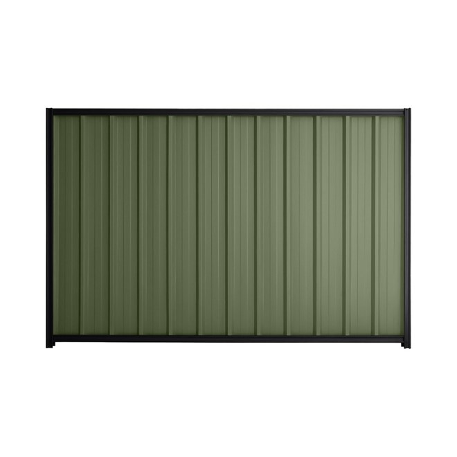 Good Neighbour® Superdek® 1500mm High Fence Panel Sheet: Mist Green Post/Track: Gun Metal Grey