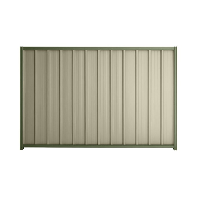 Good Neighbour® Superdek® 1500mm High Fence Panel Sheet: Moss Vale Sand Post/Track: Mist Green