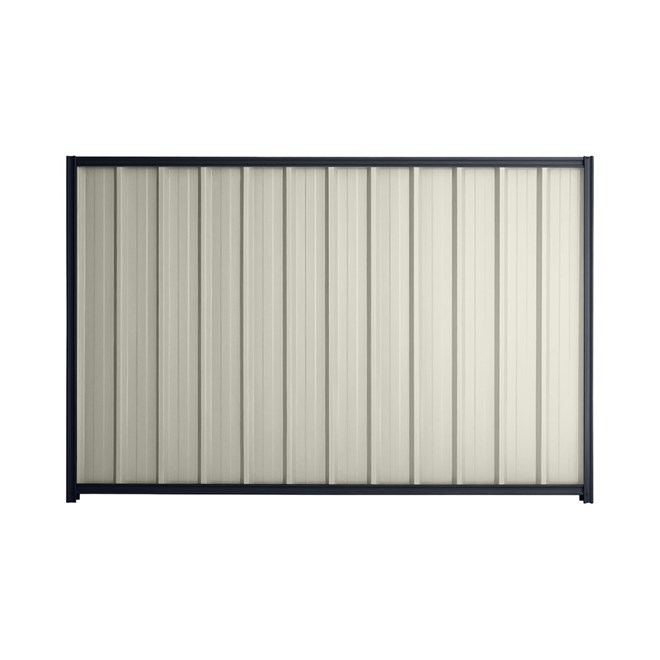 Good Neighbour® Superdek® 1500mm High Fence Panel Sheet: Off White Post/Track: Dark Stone