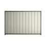 Good Neighbour® Superdek® 1500mm High Fence Panel Sheet: Off White Post/Track: Mist Green