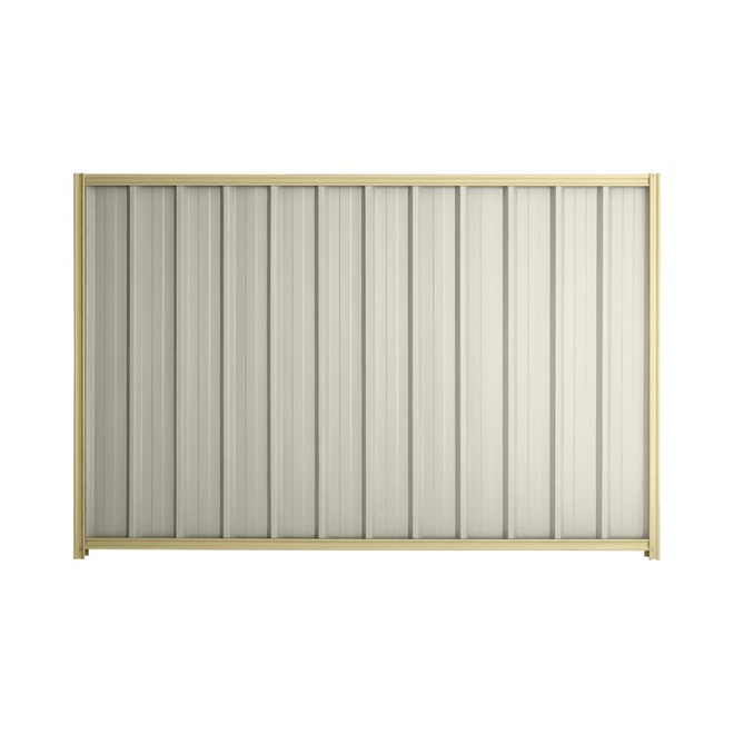 Good Neighbour® Superdek® 1500mm High Fence Panel Sheet: Off White Post/Track: Primrose