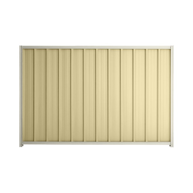 Good Neighbour® Superdek® 1500mm High Fence Panel Sheet: Primrose Post/Track: Off White