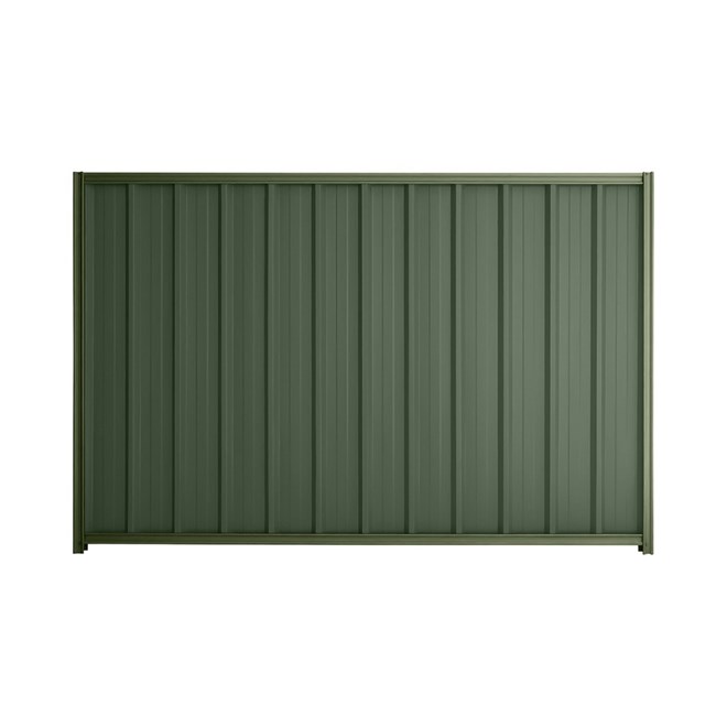 Good Neighbour® Superdek® 1500mm High Fence Panel Sheet: Rivergum Post/Track: Mist Green
