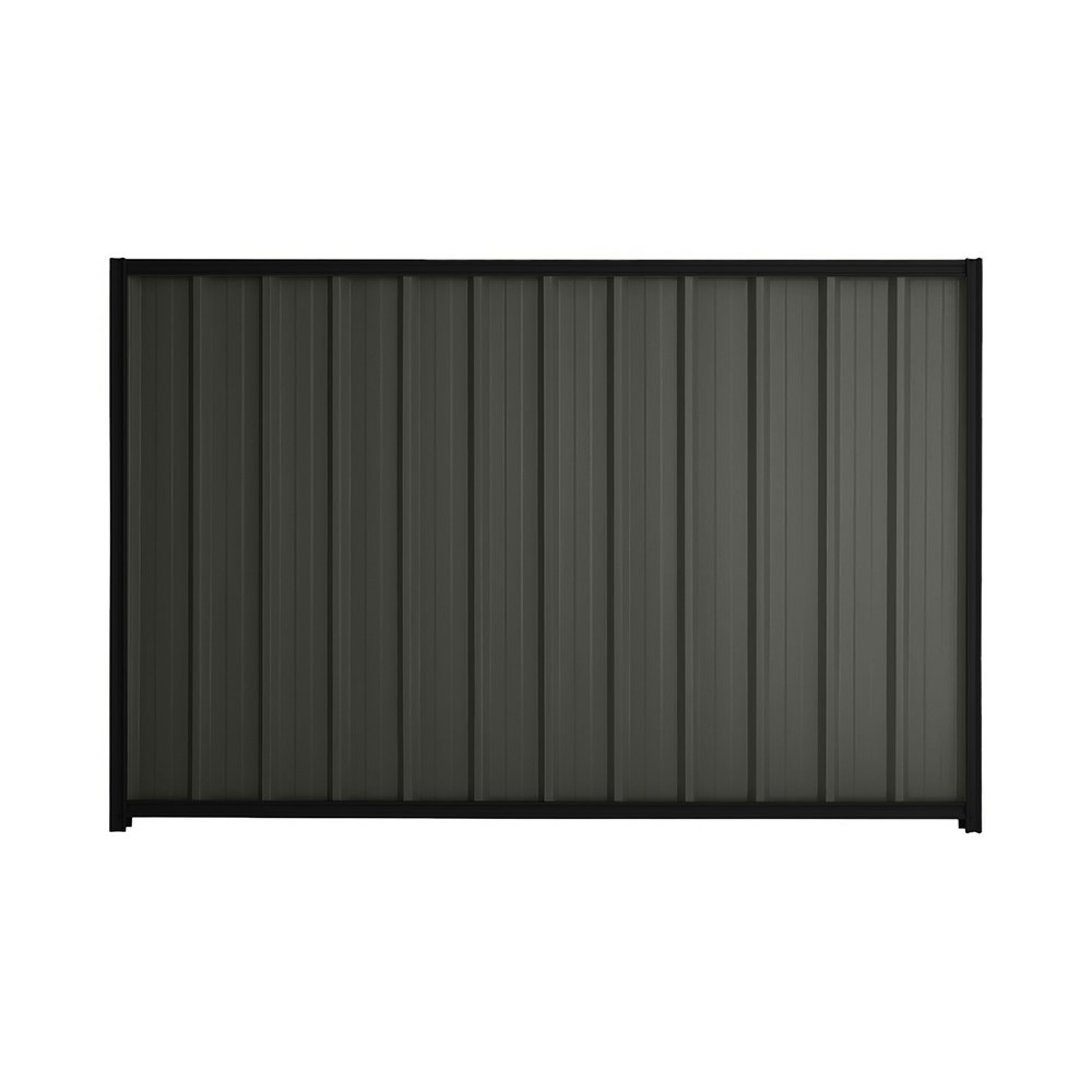 Good Neighbour® Superdek® 1500mm High Fence Panel Sheet: Slate Grey Post/Track: Ebony