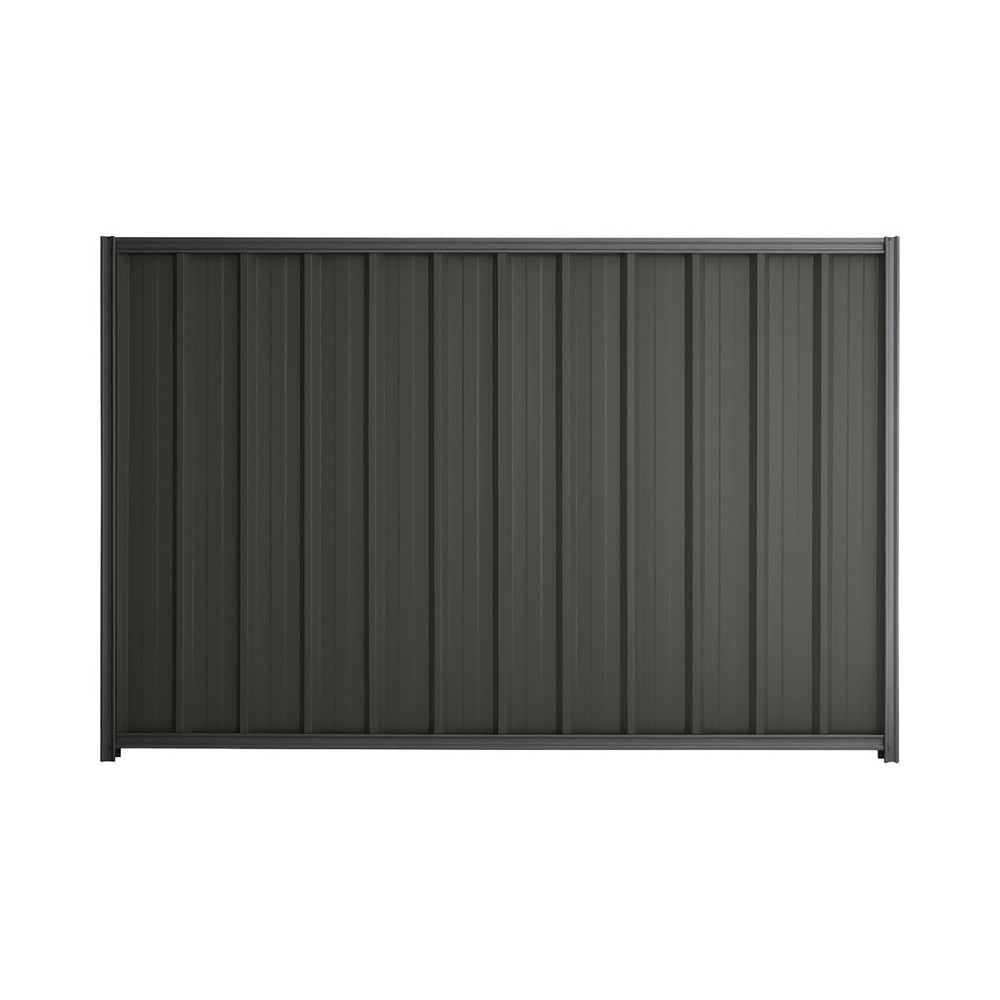 Good Neighbour® Superdek® 1500mm High Fence Panel Sheet: Slate Grey Post/Track: Granite