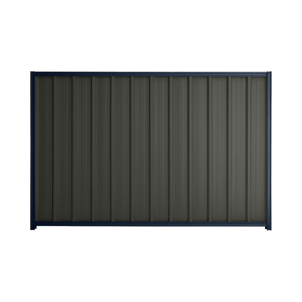Good Neighbour® Superdek® 1500mm High Fence Panel Sheet: Slate Grey Post/Track: Mountain Blue