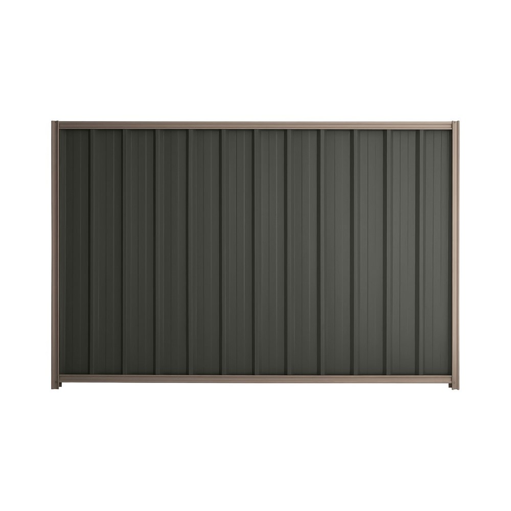 Good Neighbour® Superdek® 1500mm High Fence Panel Sheet: Slate Grey Post/Track: Marsh