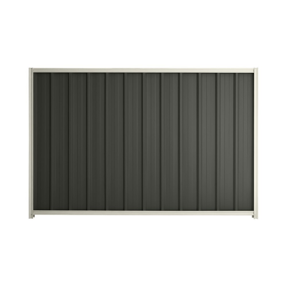 Good Neighbour® Superdek® 1500mm High Fence Panel Sheet: Slate Grey Post/Track: Off White