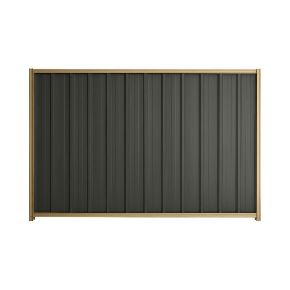 Good Neighbour® Superdek® 1500mm High Fence Panel Sheet: Slate Grey Post/Track: Wheat