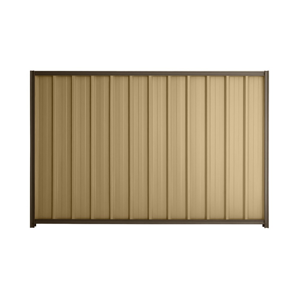 Good Neighbour® Superdek® 1500mm High Fence Panel Sheet: Wheat Post/Track: Banyan Brown