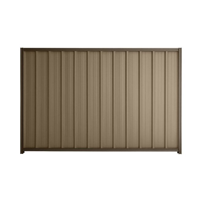 Good Neighbour® Superdek® 1800mm High Fence Panel Sheet: Beige Post/Track: Banyan Brown
