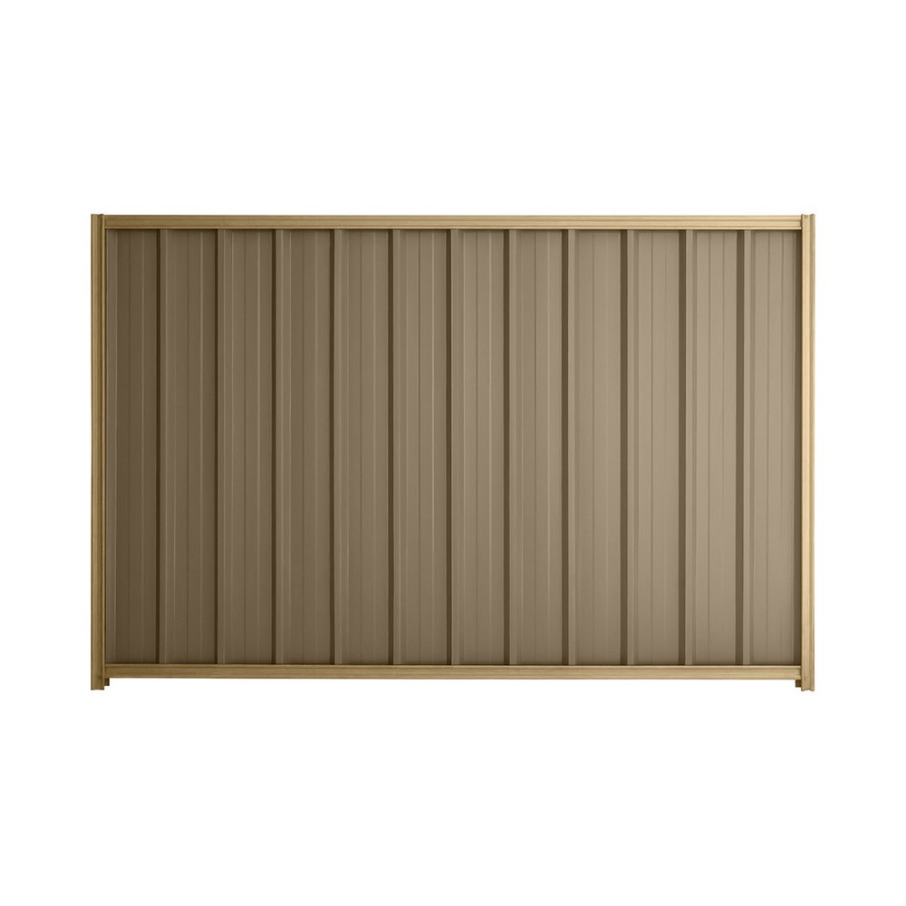 Good Neighbour® Superdek® 1800mm High Fence Panel Sheet: Beige Post/Track: Caulfield Green