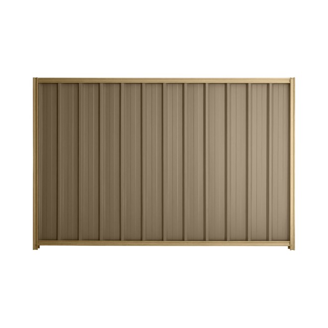 Good Neighbour® Superdek® 1800mm High Fence Panel Sheet: Beige Post/Track: Caulfield Green