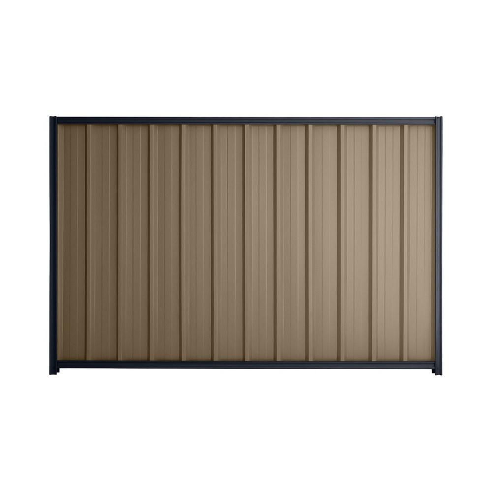 Good Neighbour® Superdek® 1800mm High Fence Panel Sheet: Beige Post/Track: Dark Stone