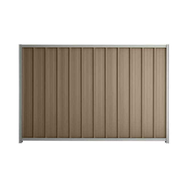 Good Neighbour® Superdek® 1800mm High Fence Panel Sheet: Beige Post/Track: Gull Grey