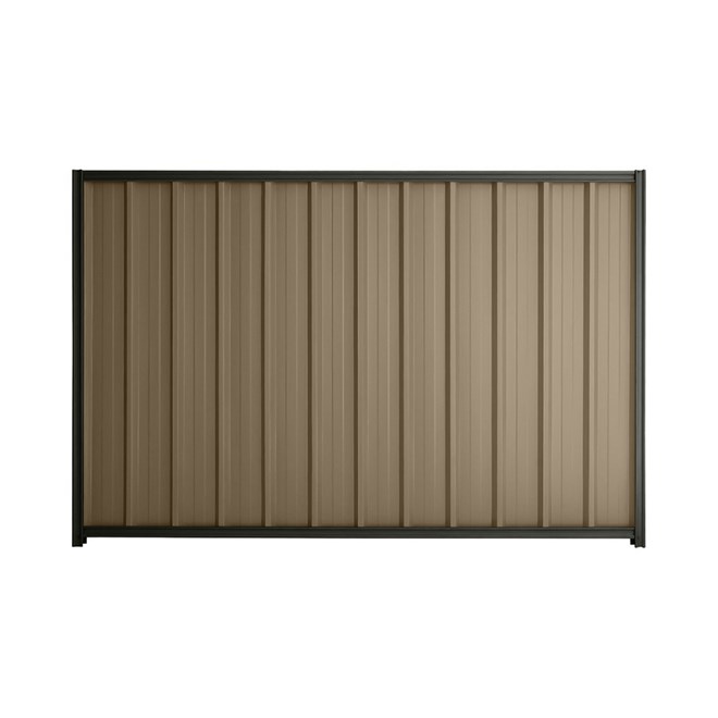 Good Neighbour® Superdek® 1800mm High Fence Panel Sheet: Beige Post/Track: Slate Grey