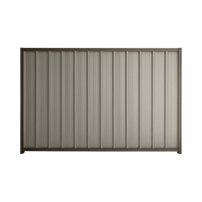 Good Neighbour® Superdek® 1800mm High Fence Panel Sheet: Birch Post/Track: Banyan Brown