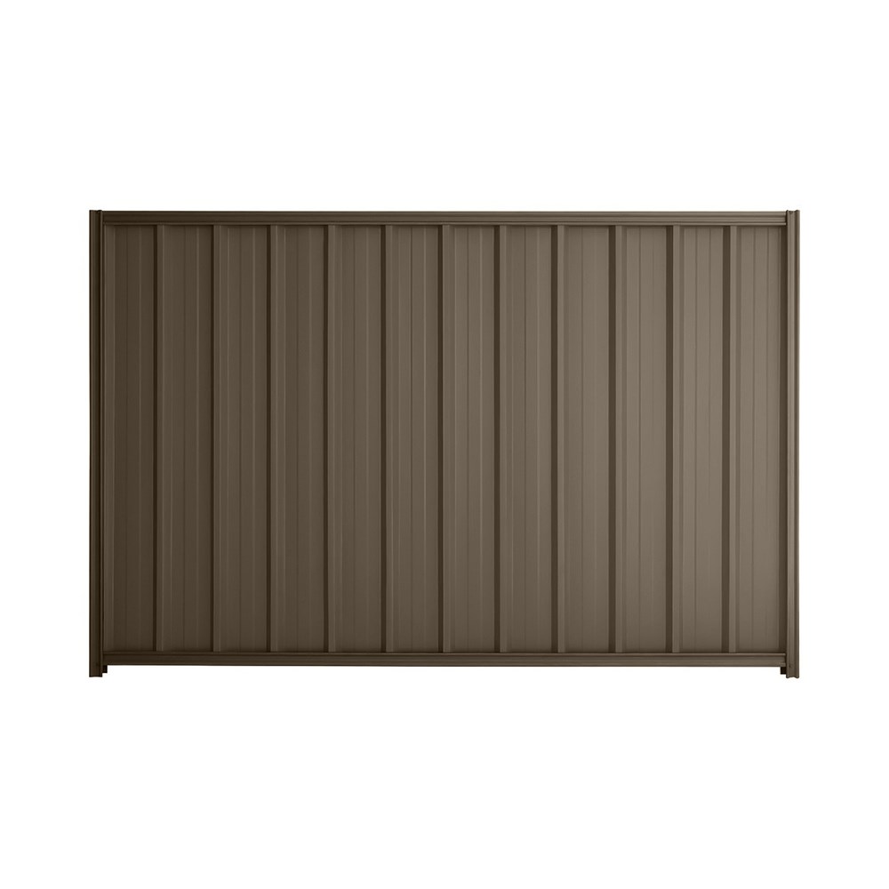 Good Neighbour® Superdek® 1800mm High Fence Panel Sheet: Banyan Brown Post/Track: Banyan Brown