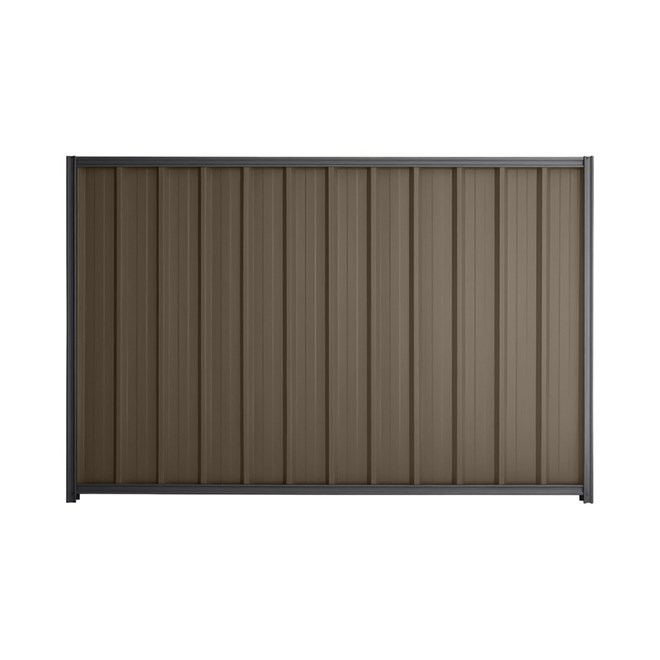 Good Neighbour® Superdek® 1800mm High Fence Panel Sheet: Banyan Brown Post/Track: Granite