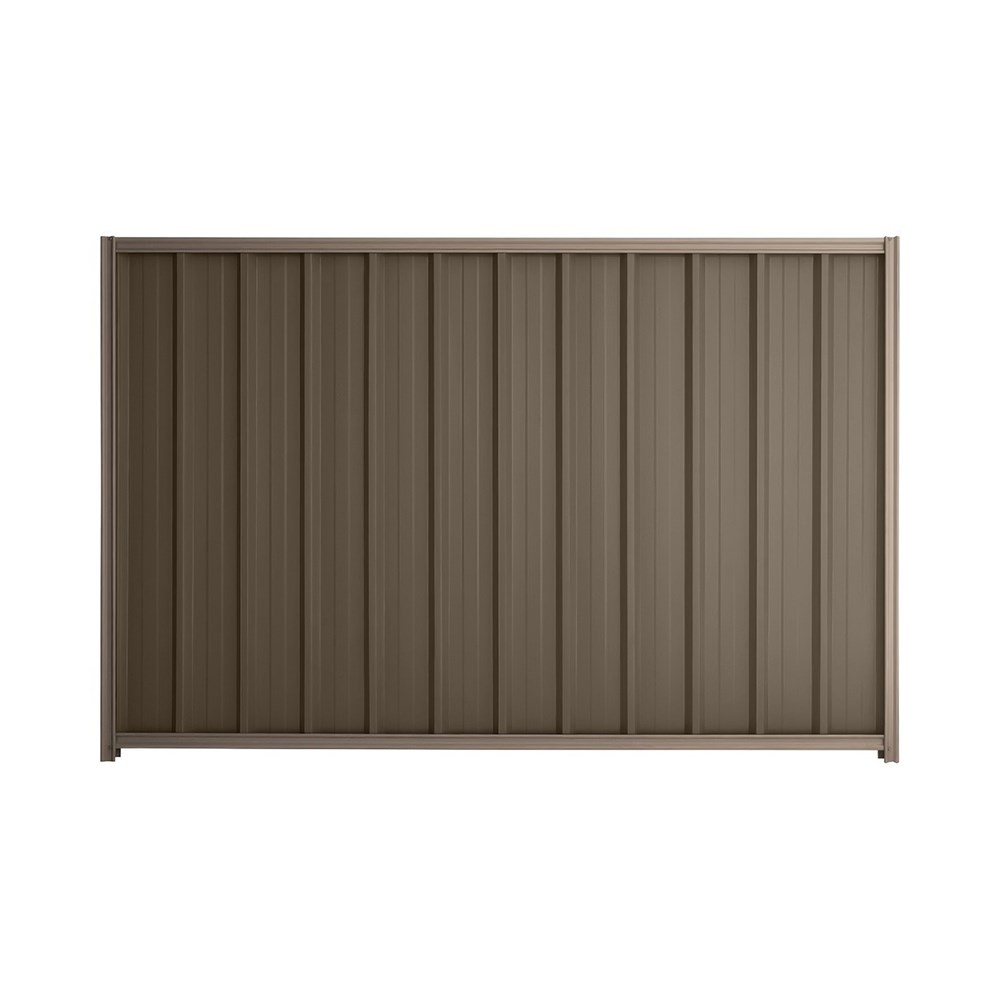 Good Neighbour® Superdek® 1800mm High Fence Panel Sheet: Banyan Brown Post/Track: Marsh