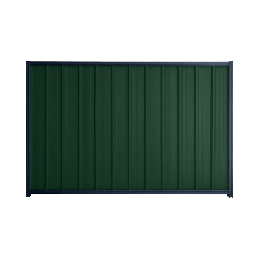 Good Neighbour® Superdek® 1800mm High Fence Panel Sheet: Caulfield Green Post/Track: Mountain Blue