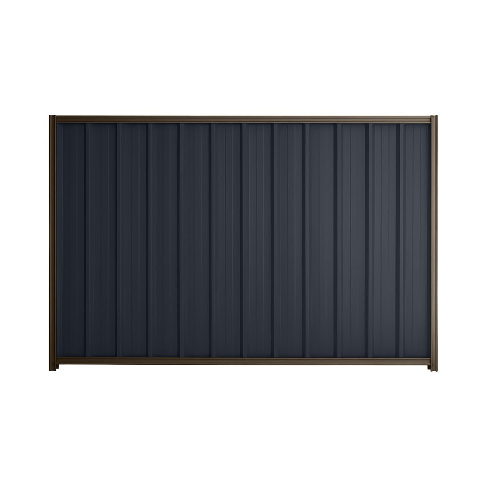 Good Neighbour® Superdek® 1800mm High Fence Panel Sheet: Dark Stone Post/Track: Banyan Brown